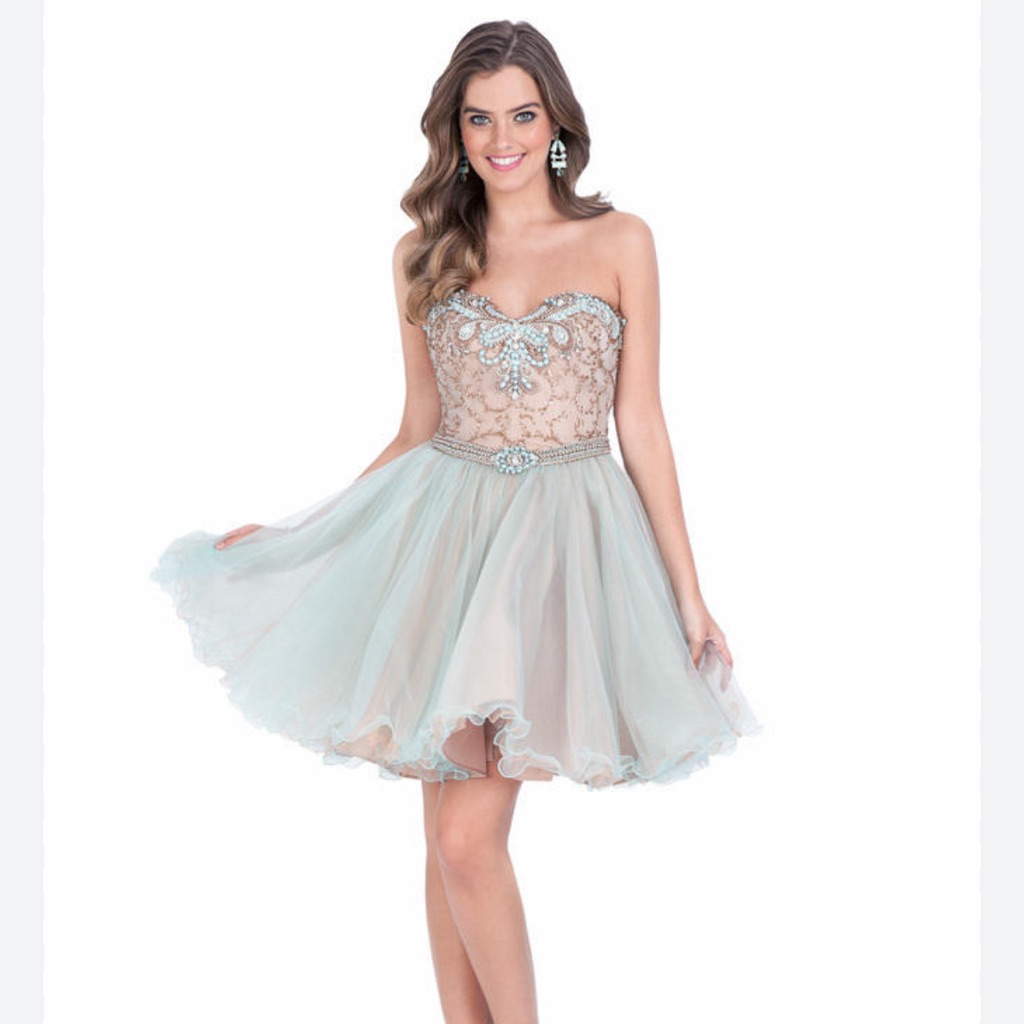 Terani Couture Nwt Beaded Tulle Prom Dress Strapless 2